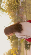 Ivory Blossom Red Suit